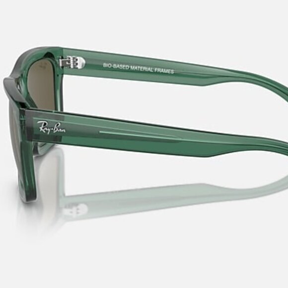 NEW RAY-BAN Warren Bio-Based RB4396 6681/3 Polished Transparent Green Frame - Picture 2 of 2